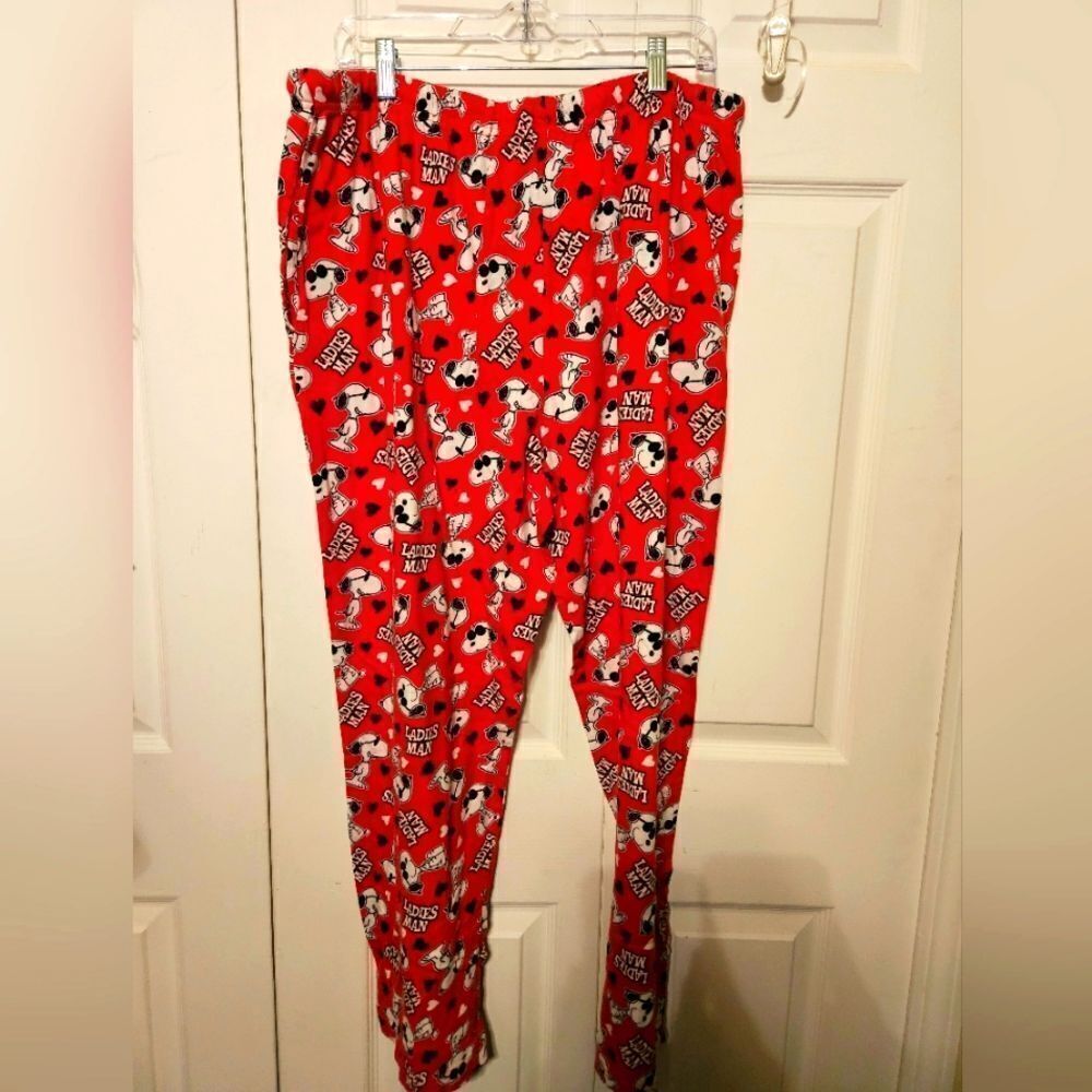 #168 PEANUTS- Snoopy "Ladies Man"  Pj  Knit Pants- Size: XL